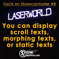 You can display scroll texts, morphing texts or static texts