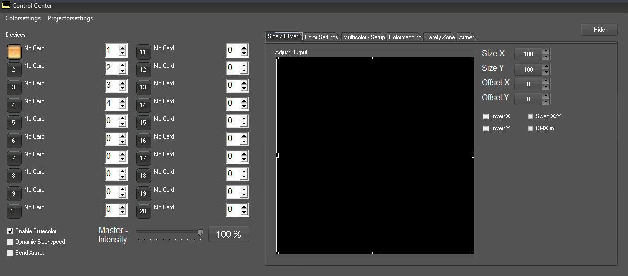 opengl wechsel controlcenter